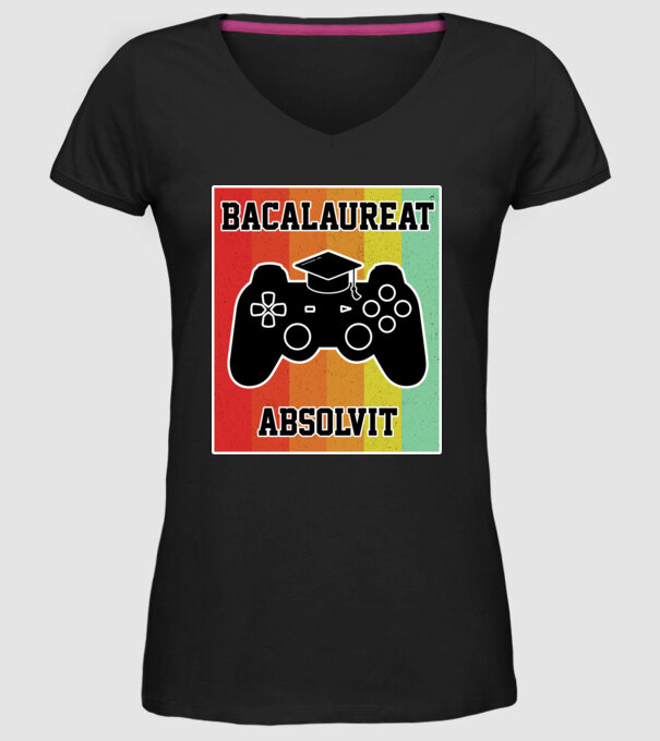 bacalaureat absolvit model negru pe tricou