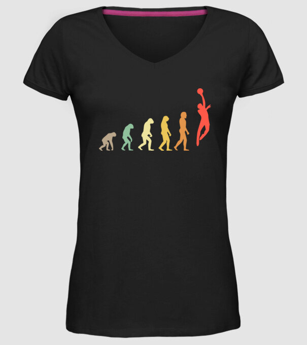 Basketball evolution model negru pe tricou