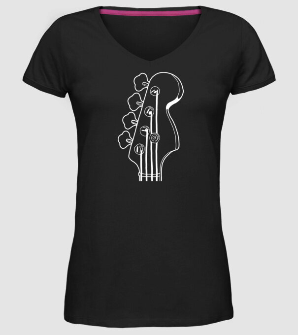 bass model negru pe tricou