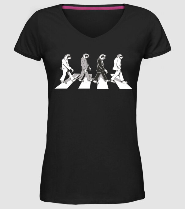 Beatles model negru pe tricou