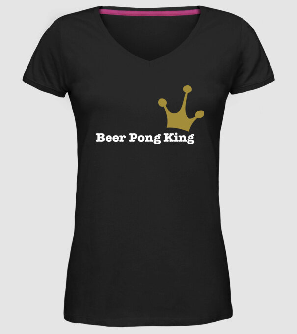 Beerpong model negru pe tricou