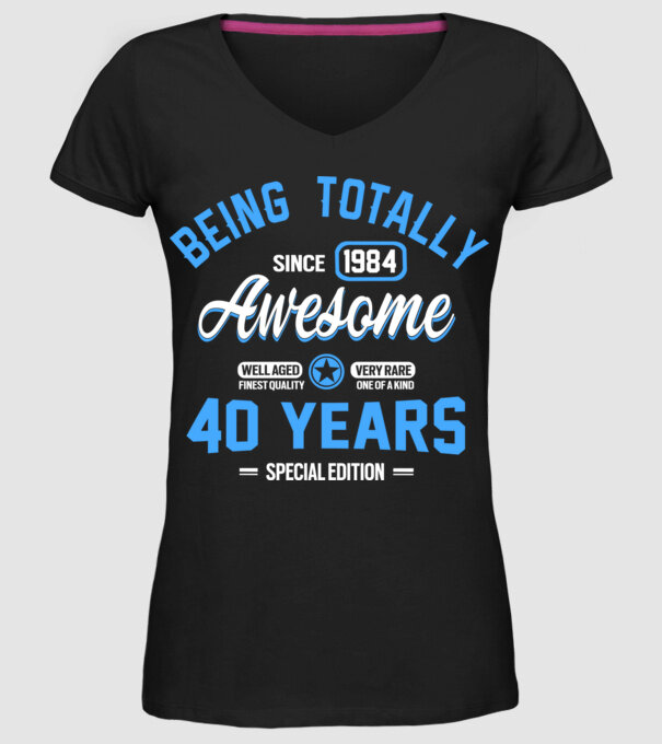 Being totally awesome 40 model negru pe tricou