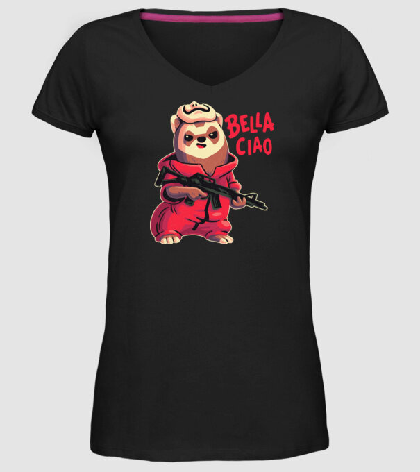 bella ciao rebel model negru pe tricou
