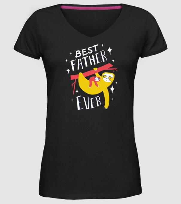 Best father model negru pe tricou