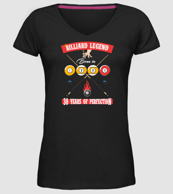 Billiard legend born in 1993 model negru pe tricou