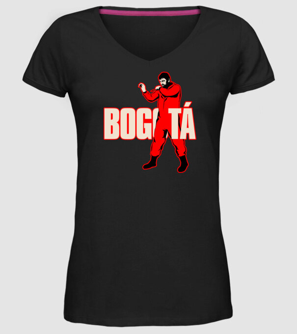 bogota la casa de papel model negru pe tricou