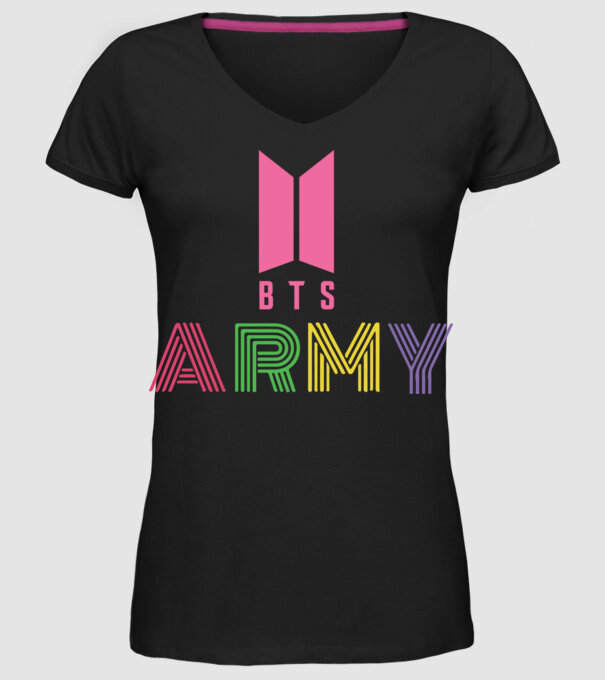 BTS ARMY model negru pe tricou