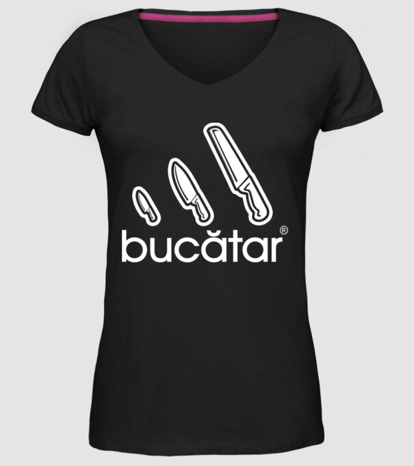 bucătar model negru pe tricou