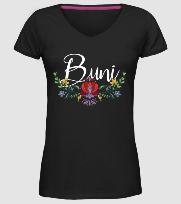 Buni model negru pe tricou