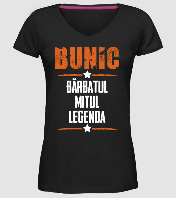 Bunic - bărbatul, mitul, legenda model negru pe tricou