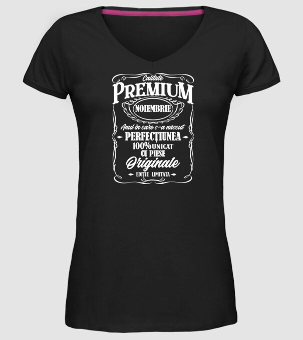 calitate premium -noiembrie - anul în care s-a născut - perfecțiunea - 100% unicat, cu piese originale, ediție limitată model negru pe tricou
