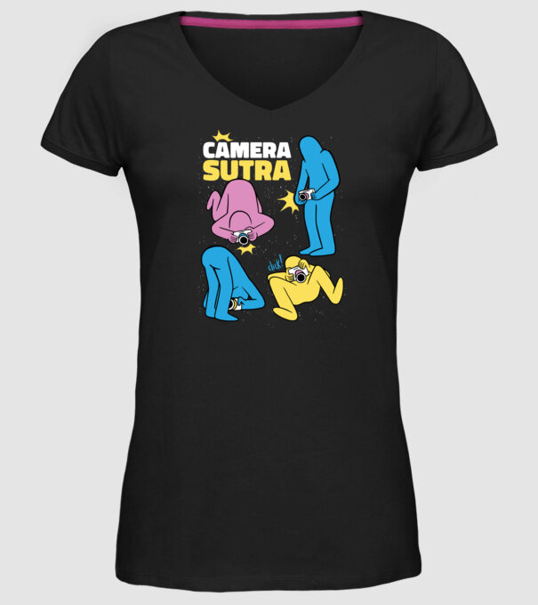 Camera sutra 2 model negru pe tricou