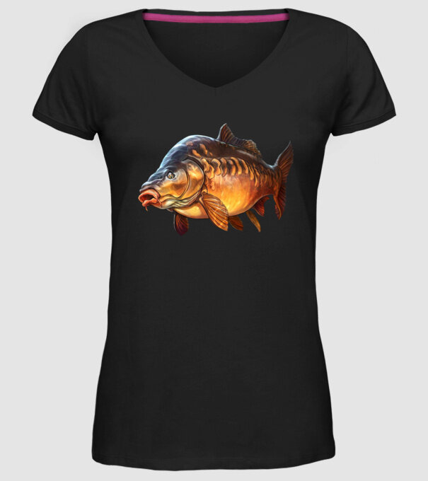 Carp model negru pe tricou