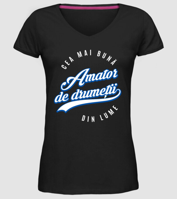Cea mai bună amator de drumeții din lume model negru pe tricou