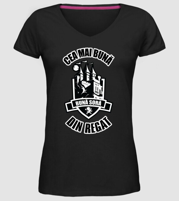 Cea mai bună soră din regat model negru pe tricou