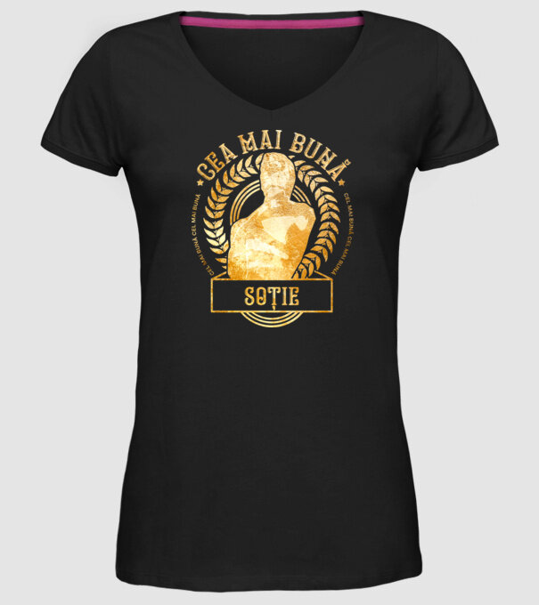 Cea mai bună soție model negru pe tricou