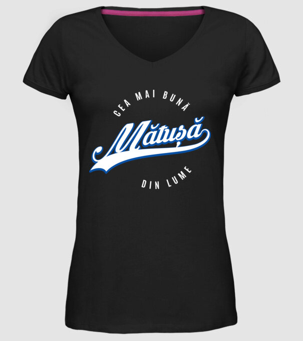 Cea mai bună MĂTUȘĂ din lume model negru pe tricou