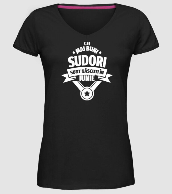 Cei mai buni sudori sunt născuți în Iunie model negru pe tricou