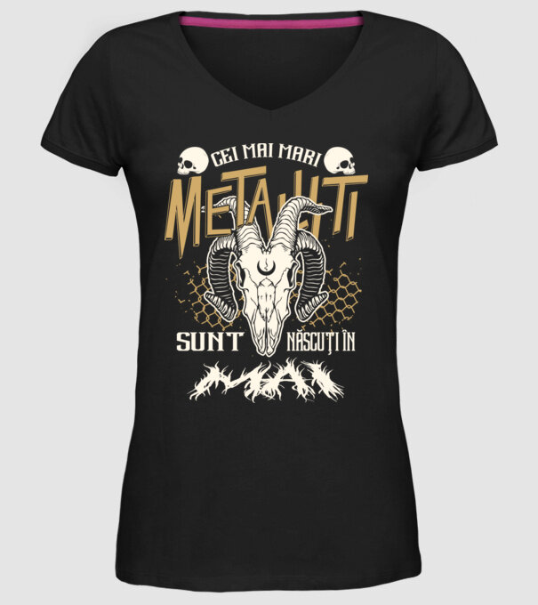 Cei mai mari metaliști sunt născuți în mai. model negru pe tricou