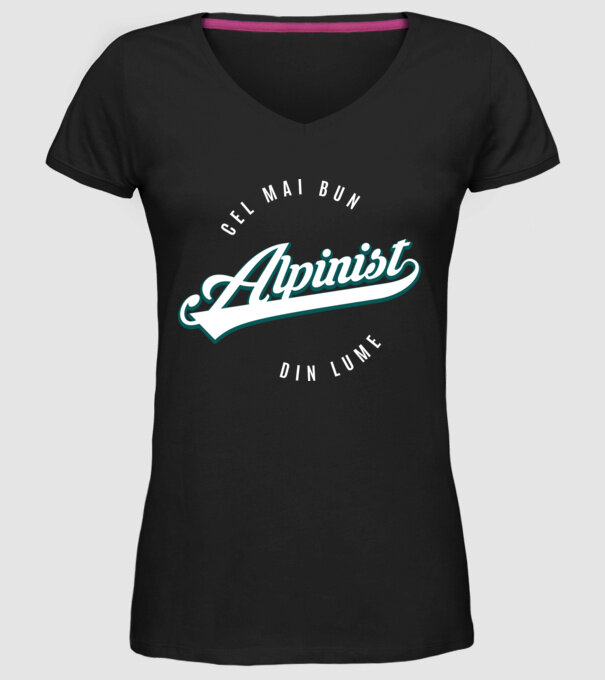 Cel mai bun alpinist din lume model negru pe tricou