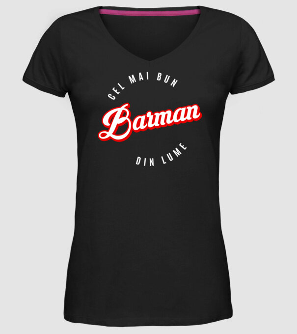 Cel mai bun BARMAN din lume model negru pe tricou