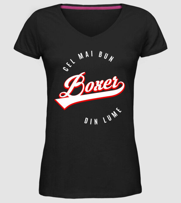 Cel mai bun boxer din lume model negru pe tricou