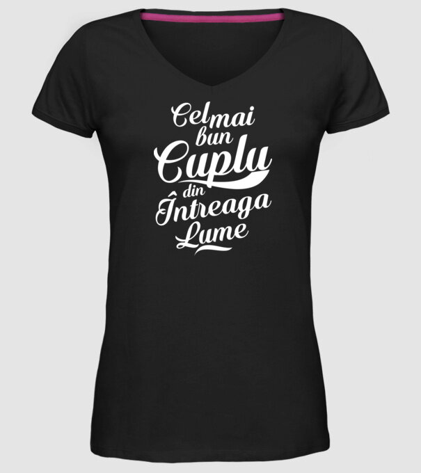 Cel mai bun cuplu din întreaga lume model negru pe tricou