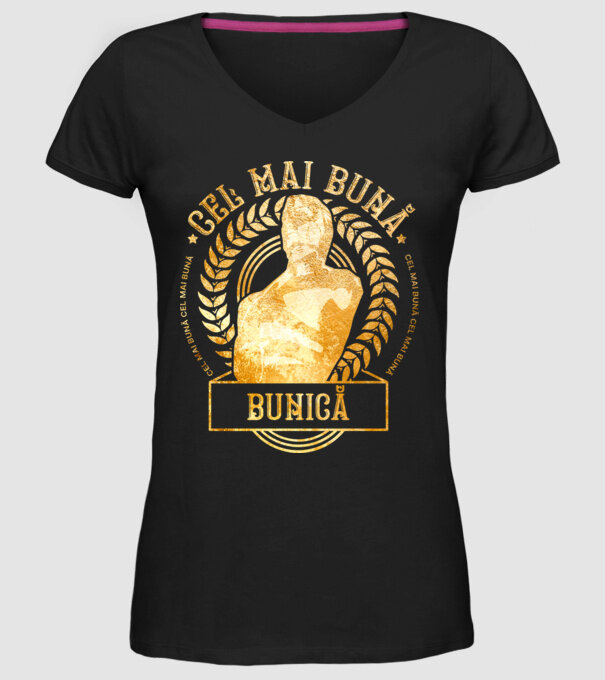 Cea mai bună bunică model negru pe tricou