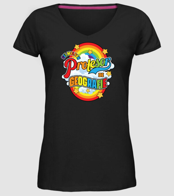 Cel mai bun de geografie model negru pe tricou