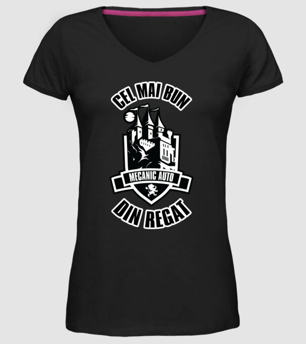Cel mai bun mecanic auto din regat model negru pe tricou