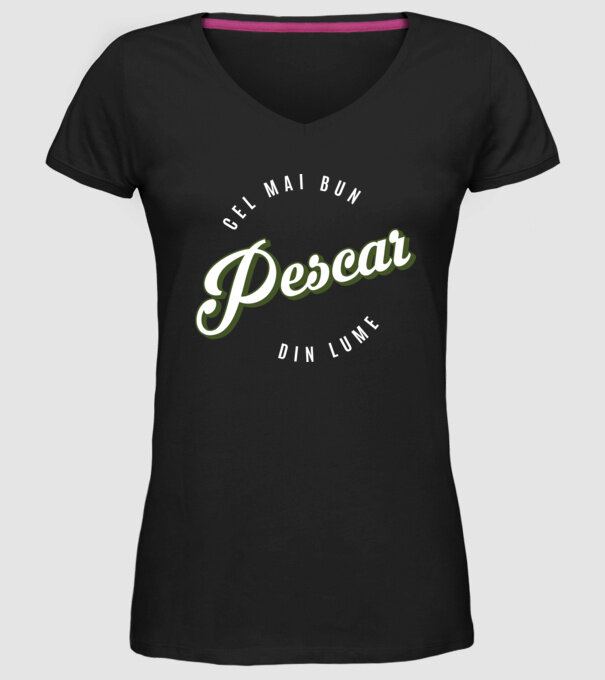 Cel mai bun Pescar din lume model negru pe tricou