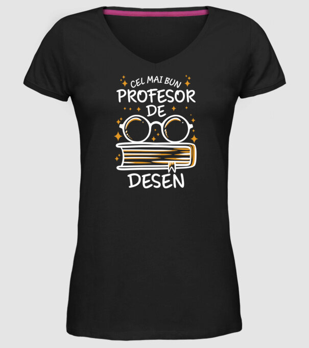 Cel mai bun profesor de desen model negru pe tricou