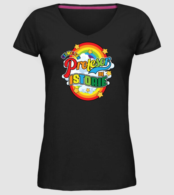 Cel mai bun profesor de istorie model negru pe tricou