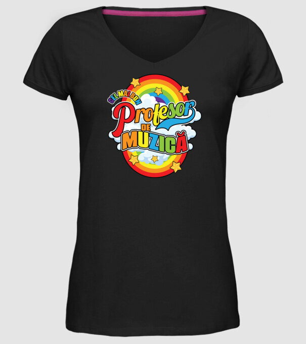 Cel mai bun profesor de muzică model negru pe tricou