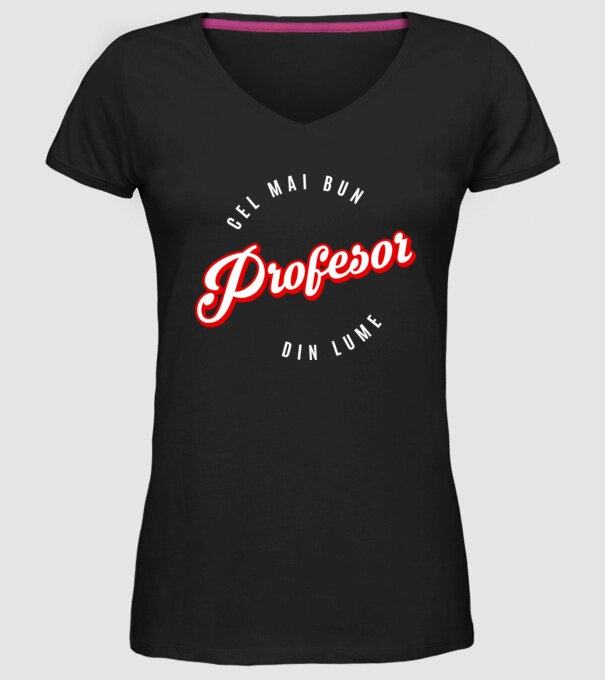 Cel mai bun PROFESOR din lume model negru pe tricou