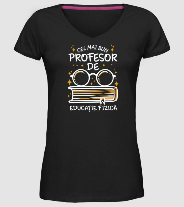 Cel mai bun profesor educație fizică D2782032 model negru pe tricou