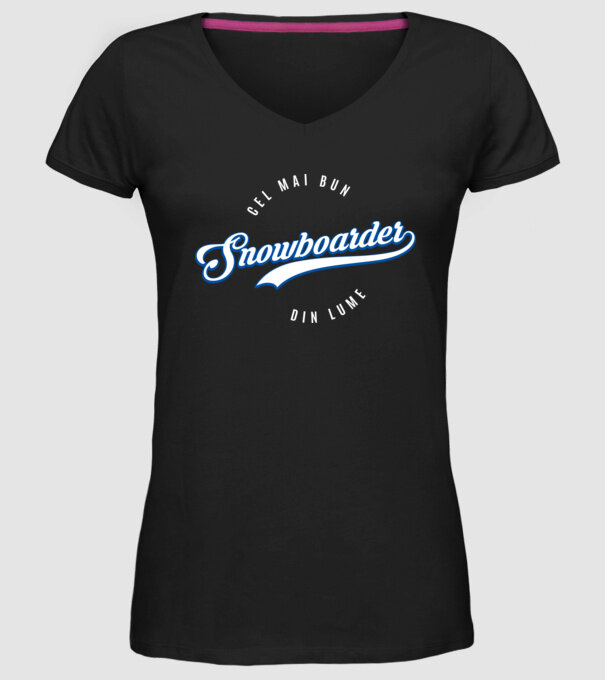 cel mai bun snowboarder din lume model negru pe tricou