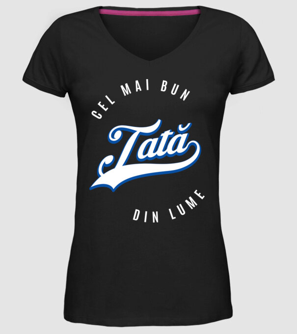 Cel mai bun TATĂ din lume model negru pe tricou