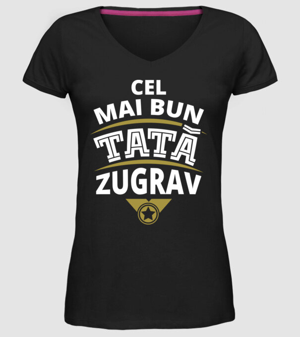 Cel mai bun tată zugrav model negru pe tricou