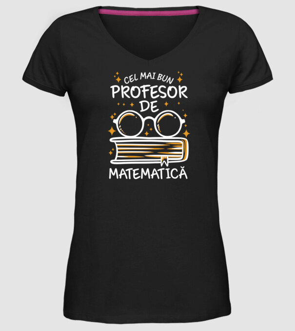 Cel mai profesor matematică model negru pe tricou