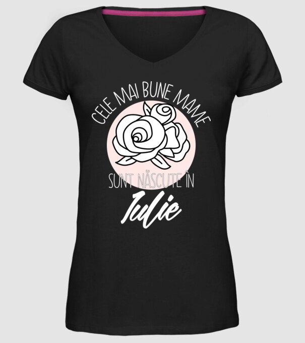 Cele mai bune mame sunt născute în Iulie model negru pe tricou
