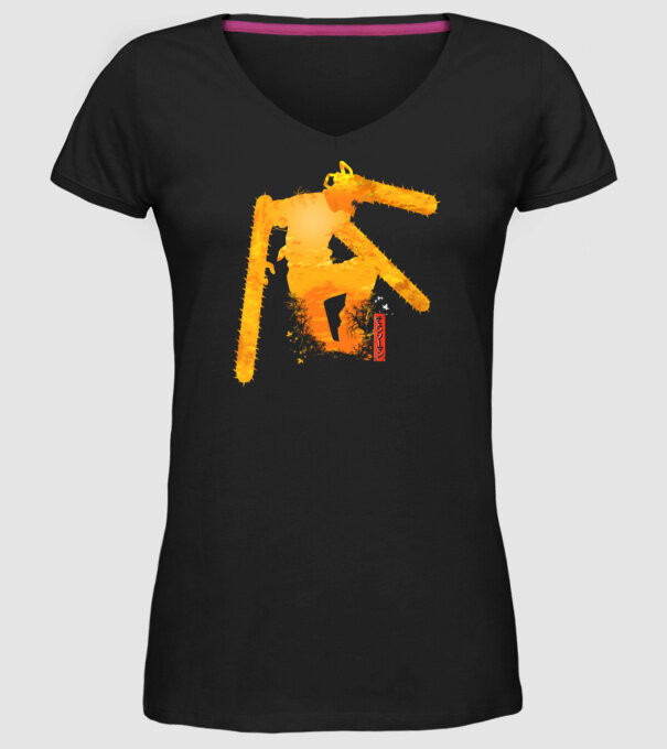 Chainsaw man Denji model negru pe tricou