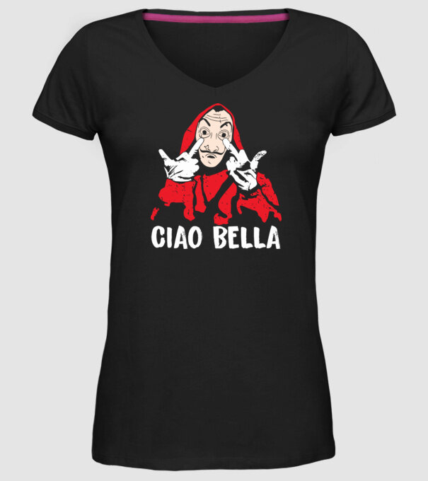 ciao bella dali model negru pe tricou