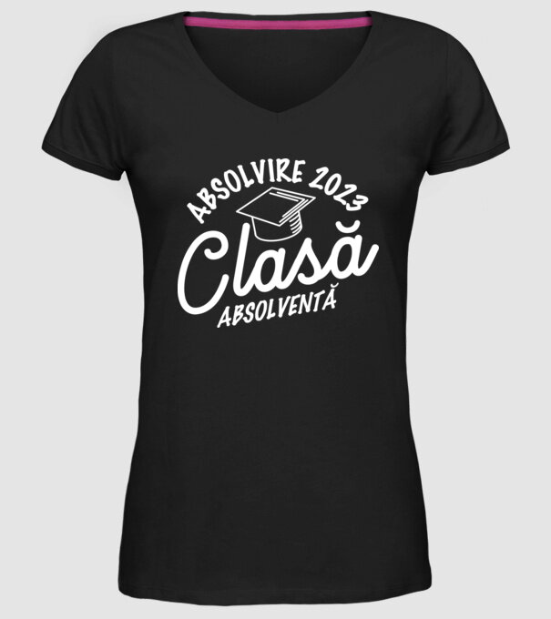 Clasă absolventă model negru pe tricou