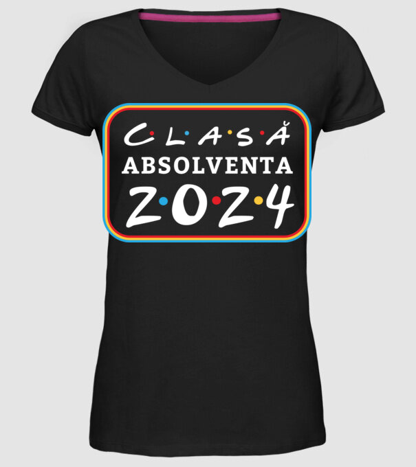 Clasă absolventă friends model negru pe tricou