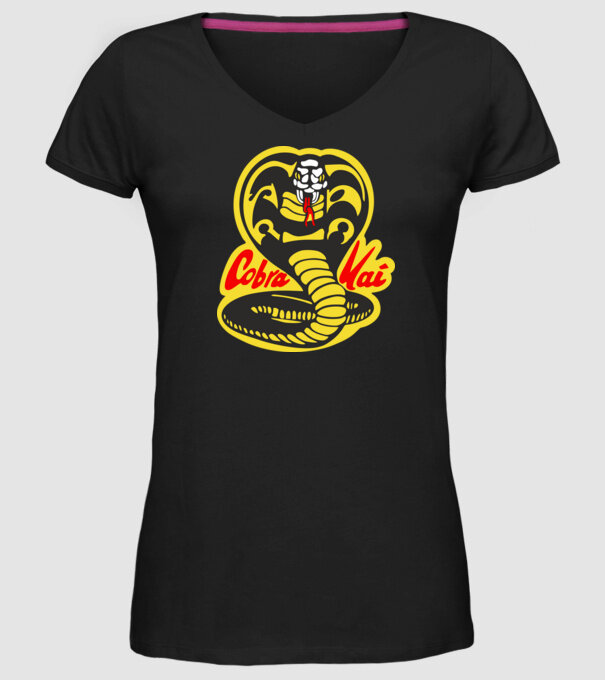 cobra kai logo model negru pe tricou