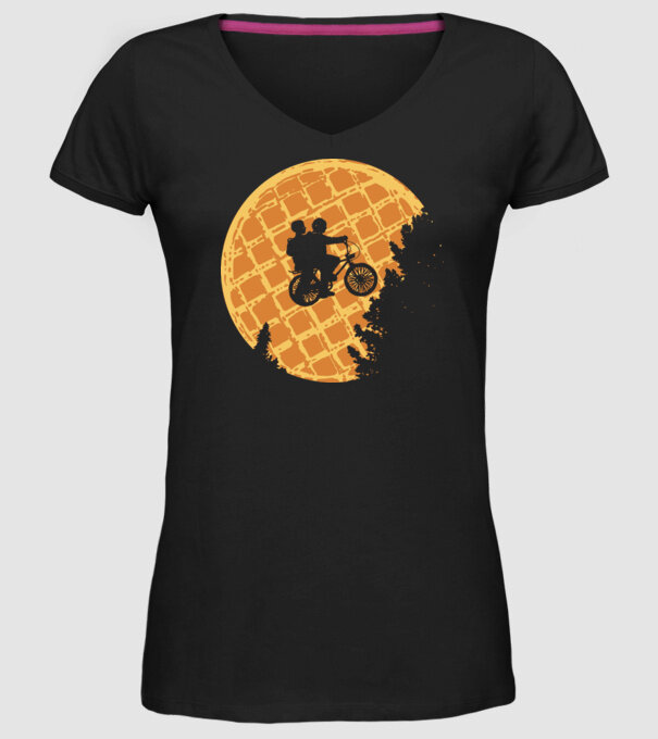 cookie moon stranger things model negru pe tricou