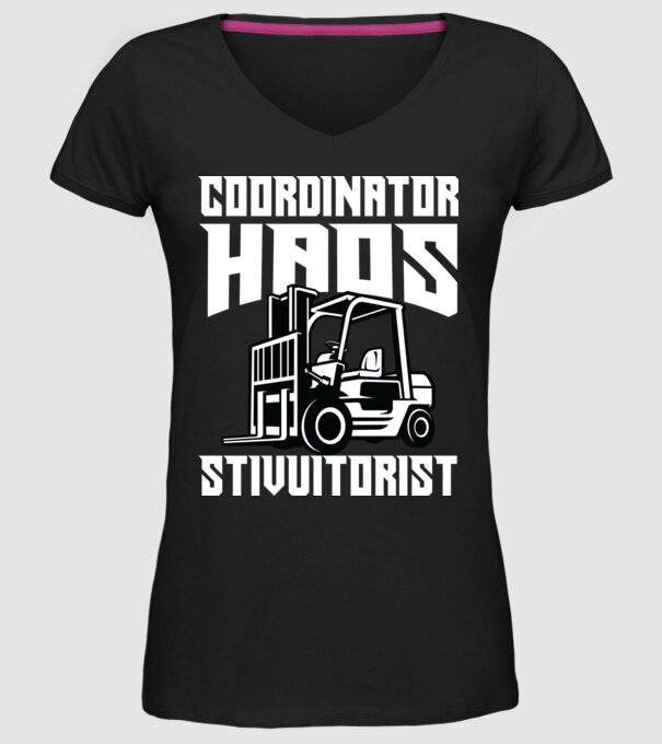 coordonator stivuitorist haos model negru pe tricou