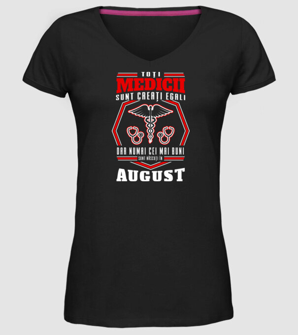 Toți Medicii sunt Creati egali august model negru pe tricou