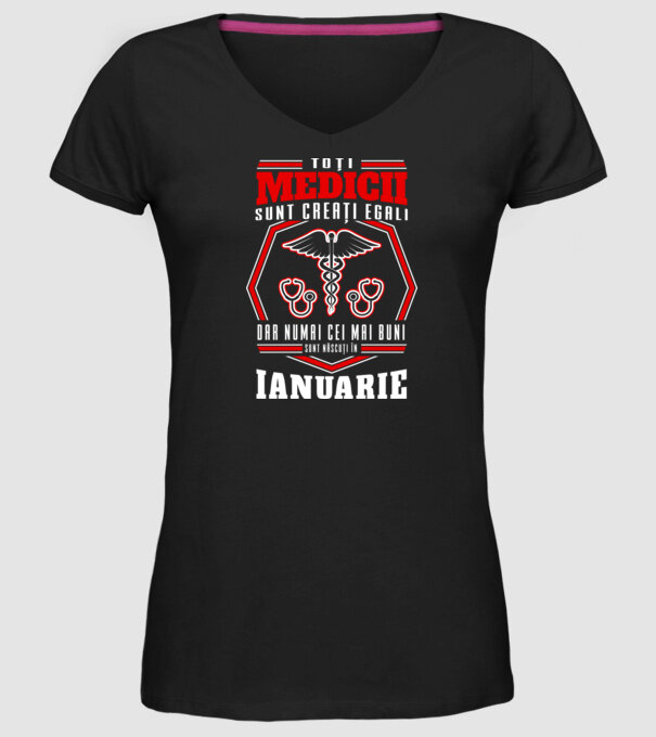Toți Medicii sunt Creati egali ianuarie model negru pe tricou